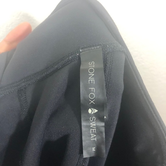 Stone Fox‎ Sweat Black Leggings Capris Gym - Picture 8 of 10